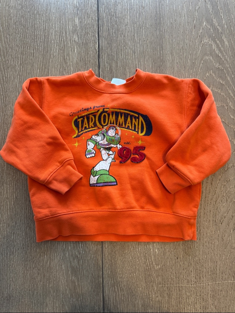 Disney Store Vintage Buzz Lightyear Star Command Crewneck Sweatshirt XXS 2T-3T